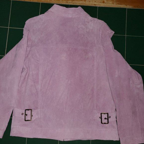 Pastel Pink Suede Jacket - Picture 2 of 9